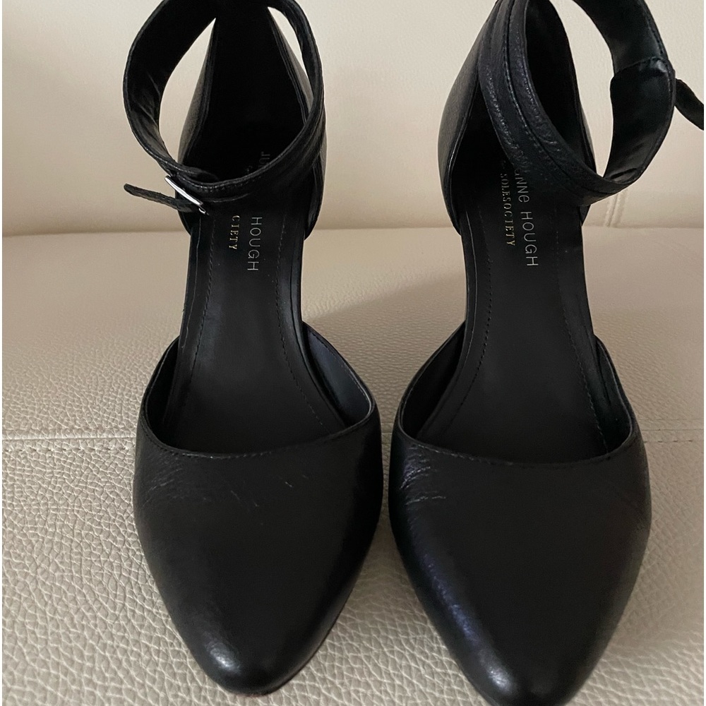 Sole Society, like new, leather, sexy ankle strap wedge heel